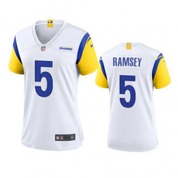 Los Angeles Rams #5 Jalen Ramsey Women's Alternate Game NFL Jersey-White