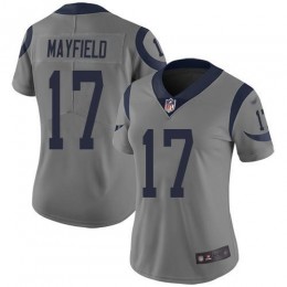 Rams #17 Baker Mayfield Gray Women's Stitched NFL Limited Inverted Legend Jersey