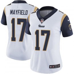 Rams #17 Baker Mayfield White Women's Stitched NFL Vapor Untouchable Limited Jersey