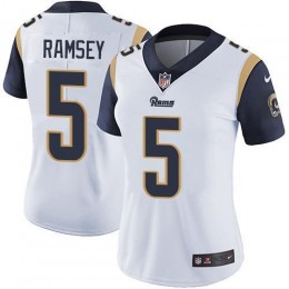 Rams #5 Jalen Ramsey White Women's Stitched NFL Vapor Untouchable Limited Jersey