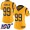 Rams #99 Aaron Donald Gold Women's Stitched NFL Limited Rush 100th Season Jersey