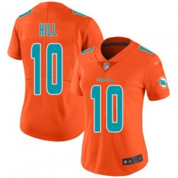 Dolphins #10 Tyreek Hill Orange Women's Stitched NFL Limited Inverted Legend Jersey