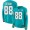 Dolphins #88 Mike Gesicki Aqua Green Team Color Women's Stitched NFL Limited Therma Long Sleeve Jersey