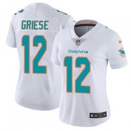 Miami Dolphins #12 Bob Griese White Women's Stitched NFL Vapor Untouchable Limited Jersey