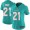 Miami Dolphins #21 Eric Rowe Aqua Green Team Color Women's Stitched NFL Vapor Untouchable Limited Jersey