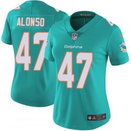 Miami Dolphins #47 Kiko Alonso Aqua Green Team Color Women's Stitched NFL Vapor Untouchable Limited Jersey