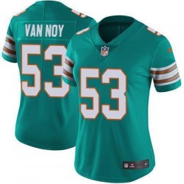 Miami Dolphins #53 Kyle Van Noy Aqua Green Alternate Women's Stitched NFL Vapor Untouchable Limited Jersey