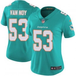 Miami Dolphins #53 Kyle Van Noy Aqua Green Team Color Women's Stitched NFL Vapor Untouchable Limited Jersey
