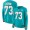 Miami Dolphins #73 Austin Jackson Aqua Green Team Color Women's Stitched NFL Limited Therma Long Sleeve Jersey