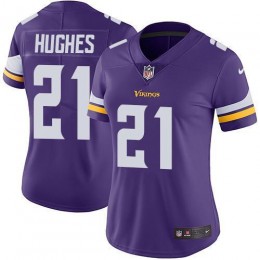 Minnesota Vikings #21 Mike Hughes Purple Team Color Women's Stitched NFL Vapor Untouchable Limited Jersey
