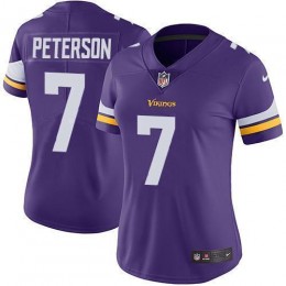 Minnesota Vikings #7 Patrick Peterson Purple Team Color Women's Stitched NFL Vapor Untouchable Limited Jersey