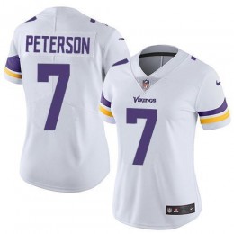 Minnesota Vikings #7 Patrick Peterson White Women's Stitched NFL Vapor Untouchable Limited Jersey