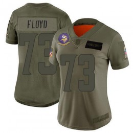 Minnesota Vikings #73 Sharrif Floyd Camo Women's Stitched NFL Limited 2019 Salute to Service Jersey