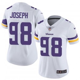 Minnesota Vikings #98 Linval Joseph White Women's Stitched NFL Vapor Untouchable Limited Jersey
