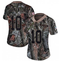 Vikings #10 Fran Tarkenton Camo Women's Stitched NFL Limited Rush Realtree Jersey