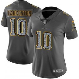 Vikings #10 Fran Tarkenton Gray Static Women's Stitched NFL Vapor Untouchable Limited Jersey