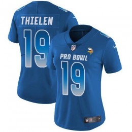 Vikings #19 Adam Thielen Royal Women's Stitched NFL Limited NFC 2018 Pro Bowl Jersey