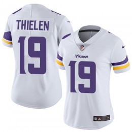 Vikings #19 Adam Thielen White Women's Stitched NFL Vapor Untouchable Limited Jersey