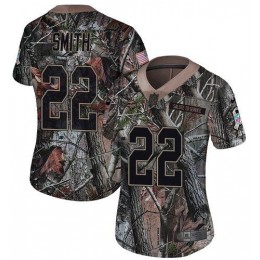 Vikings #22 Harrison Smith Camo Women's Stitched NFL Limited Rush Realtree Jersey