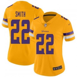 Vikings #22 Harrison Smith Gold Women's Stitched NFL Limited Inverted Legend Jersey