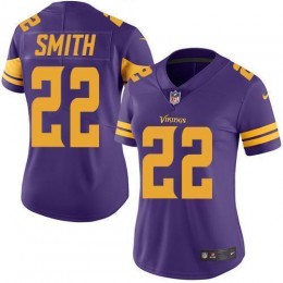 Vikings #22 Harrison Smith Purple Women's Stitched NFL Limited Rush Jersey