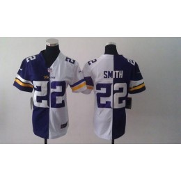 Vikings #22 Harrison Smith Purple/White Women's Stitched NFL Elite Split Jersey