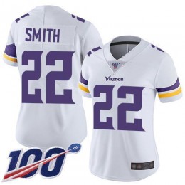 Vikings #22 Harrison Smith White Women's Stitched NFL 100th Season Vapor Limited Jersey