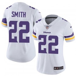 Vikings #22 Harrison Smith White Women's Stitched NFL Vapor Untouchable Limited Jersey