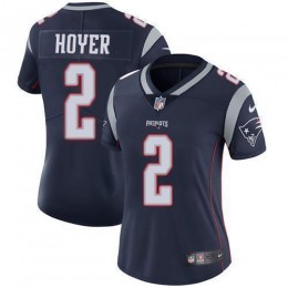 New England Patriots #2 Brian Hoyer Navy Blue Team Color Women's Stitched NFL Vapor Untouchable Limited Jersey
