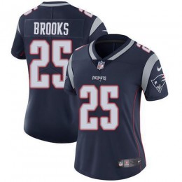 New England Patriots #25 Terrence Brooks Navy Blue Team Color Women's Stitched NFL Vapor Untouchable Limited Jersey