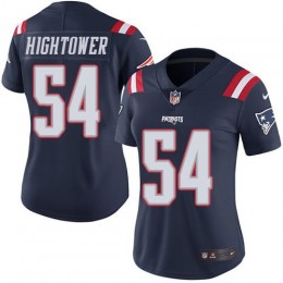 New England Patriots #54 Dont'a Hightower Navy Blue Women's Stitched NFL Limited Rush Jersey