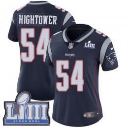 New England Patriots #54 Dont'a Hightower Navy Blue Team Color Super Bowl LIII Bound Women's Stitched NFL Vapor Untouchable Limited Jersey