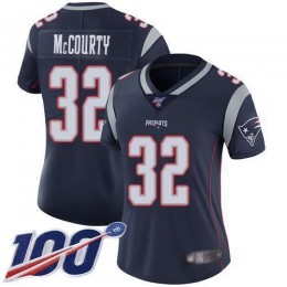 Patriots #32 Devin McCourty Navy Blue Team Color Women's Stitched NFL 100th Season Vapor Limited Jersey