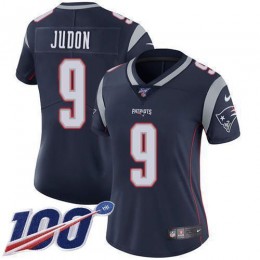 Patriots #9 Matt Judon Navy Blue Team Color Women's Stitched NFL 100th Season Vapor Limited Jersey