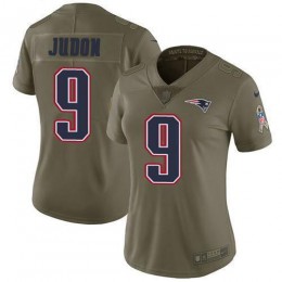 Patriots #9 Matt Judon Olive Women's Stitched NFL Limited 2017 Salute To Service Jersey