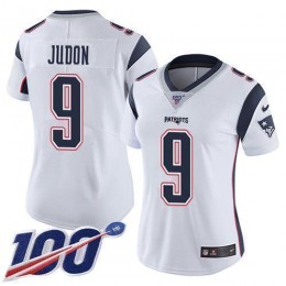 Patriots #9 Matt Judon White Women's Stitched NFL 100th Season Vapor Limited Jersey