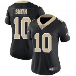 New Orleans Saints #10 Tre'Quan Smith Black Team Color Women's Stitched NFL Vapor Untouchable Limited Jersey