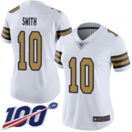 New Orleans Saints #10 Tre'Quan Smith White Women's Stitched NFL Limited Rush 100th Season Jersey