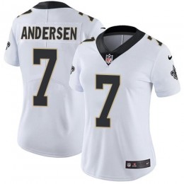 New Orleans Saints #7 Morten Andersen White Women's Stitched NFL Vapor Untouchable Limited Jersey