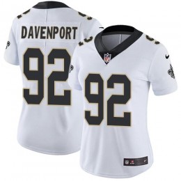New Orleans Saints #92 Marcus Davenport White Women's Stitched NFL Vapor Untouchable Limited Jersey