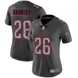 Giants #26 Saquon Barkley Gray Static Women's Stitched NFL Vapor Untouchable Limited Jersey