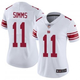 New York Giants #11 Phil Simms White Women's Stitched NFL Vapor Untouchable Limited Jersey