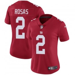 New York Giants #2 Aldrick Rosas Red Alternate Women's Stitched NFL Vapor Untouchable Limited Jersey