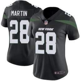 Jets #28 Curtis Martin Black Alternate Women's Stitched NFL Vapor Untouchable Limited Jersey