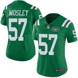 Jets #57 C.J. Mosley Green Women's Stitched NFL Limited Rush Jersey