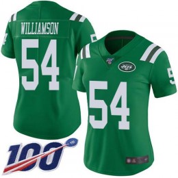 New York Jets #54 Avery Williamson Green Women's Stitched NFL Limited Rush 100th Season Jersey