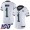 Eagles #1 Jalen Hurts White Super Bowl LVII Patch Women's Stitched NFL 100th Season Vapor Limited Jersey