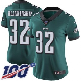 Eagles #32 Reed Blankenship Green Team Color Women's Stitched NFL 100th Season Vapor Untouchable Limited Jersey