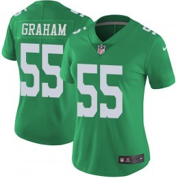 Eagles #55 Brandon Graham Green Women's Stitched NFL Limited Rush Jersey