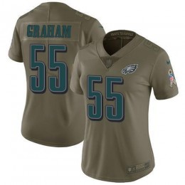 Eagles #55 Brandon Graham Olive Women's Stitched NFL Limited 2017 Salute To Service Jersey